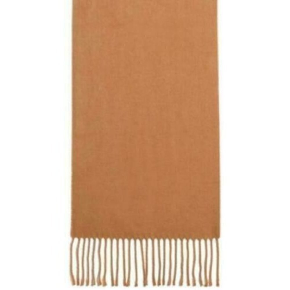 Steve Madden Womens One Size Mid Weight Solid Muffler Scarf Camel Tan $42 1133
